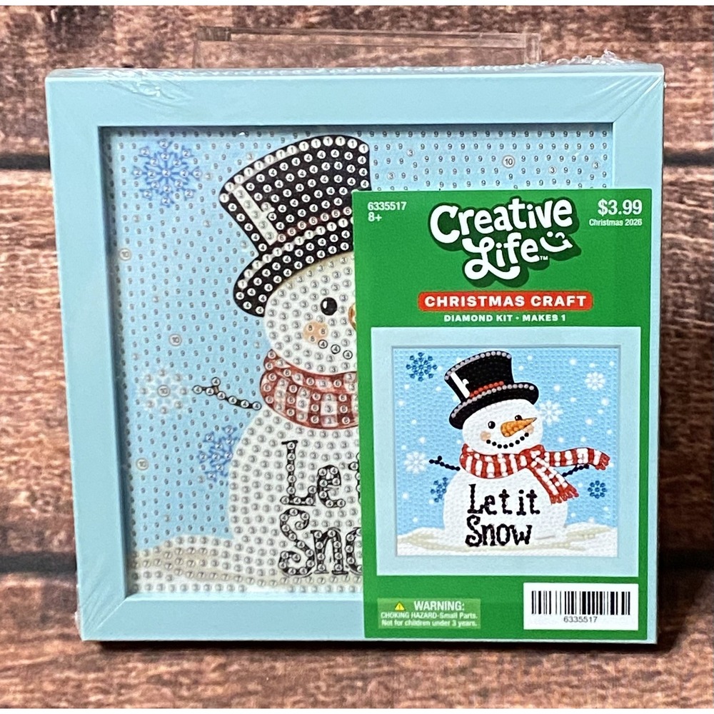 Snowman Square Diamond Painting Kit in Frame Hobby Lobby Creative Life